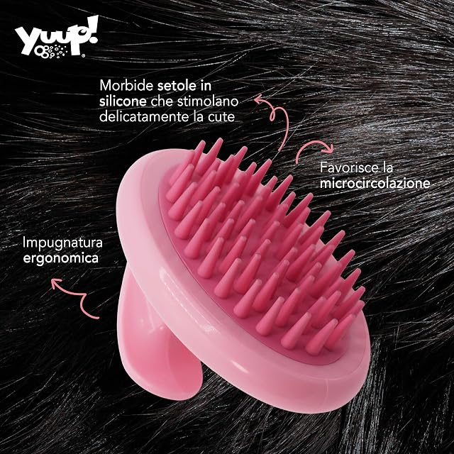 Foto 2 de 5 de YUUP! - PINKMASSAGE MINI Cepillo masajeador profesional de silicona, cepillo para perros y gatos, accesorio…