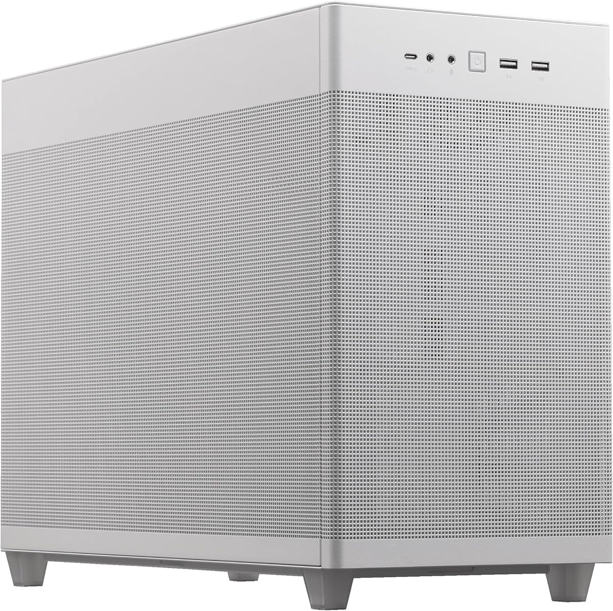 ASUS Prime AP201 Micro ATX White PC case,SFF Ready Compact Design, Tool-Free Side Panels Quasi-Filter mesh, Support 360 mm Coolers Graphics Cards up to 338 mm, ATX PSU Compatible, 2 Year Warranty