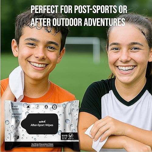 Miniatura 7 de Quitch Paño de ducha sin perfume para niños y bebés, sin enjuague, desodorante natural sin aluminio, toallas no tóxicas para la piel sensible, aptas