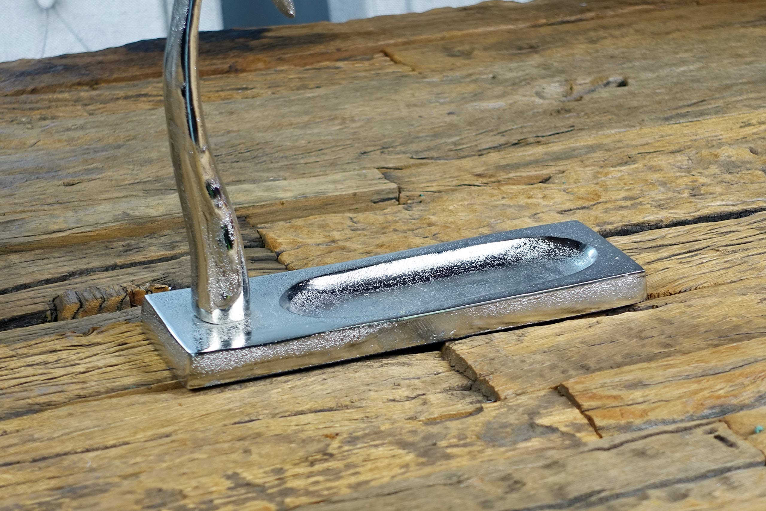 Schmuckbaum Schmuckständer Schmuckhalter Lebensbaum Dekobaum Aluminium Silber - Schmuck Baum für Ringe, Ketten und Armbänder - in 2 Größen 31 cm oder 37,5 cm
