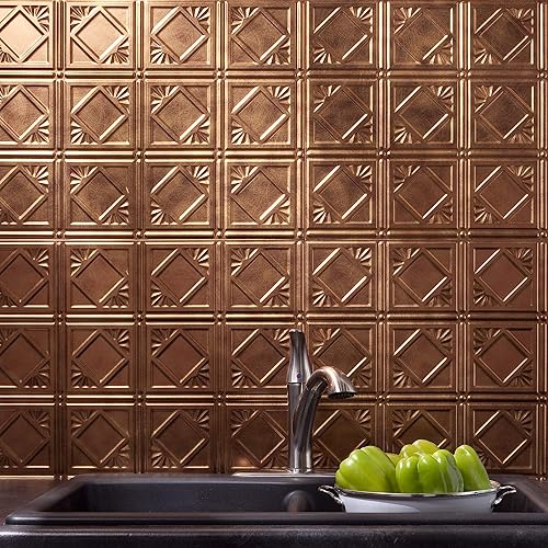 Miniatura 10 de FASÄDE Panel decorativo para salpicaduras de vinilo de estilo tradicional  patrón 4 en cachemira (muestra de 6 x 6 pulgadas)