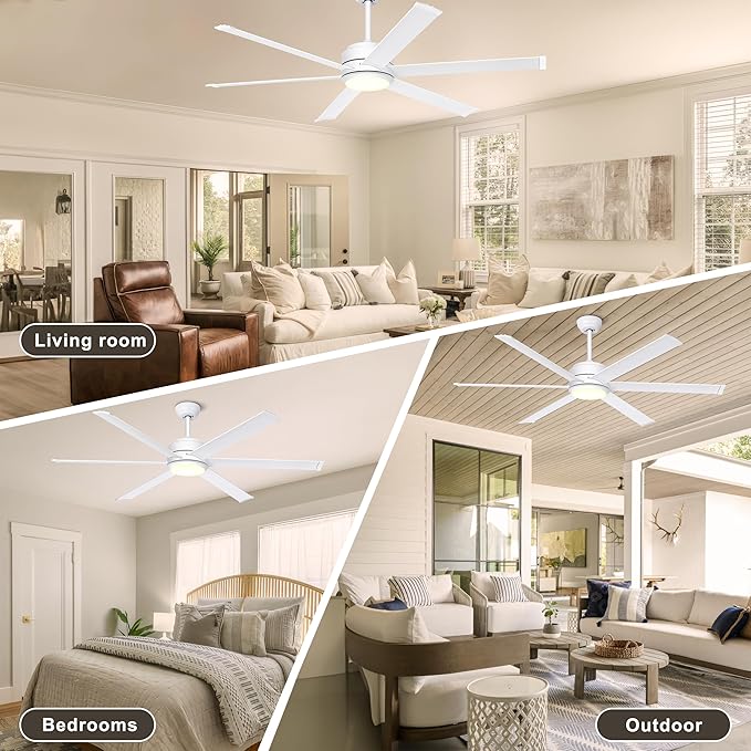 Ventilador de Techo 60" Con Luz Dimmable y Control Remoto 23 miniatura 7