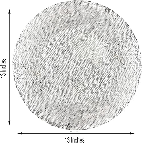 Vista 19 de TigerChef - Cargadores de vidrio para platos llanos, platos de vidrio, cargadores de platos, manteles individuales para decoración de boda, varios