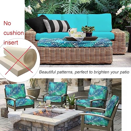 Miniatura 6 de NettyPro - Funda de cojín para bancos de exterior o columpios, 42 x 18 x 3 pulgadas, resistentes al agua, con protección UV, con cremallera, para