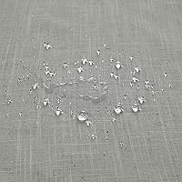 Vista 6 de Cortina de ducha KOUFALL de tela de lino impermeable gris para baño 72x80 pulgadas de largo