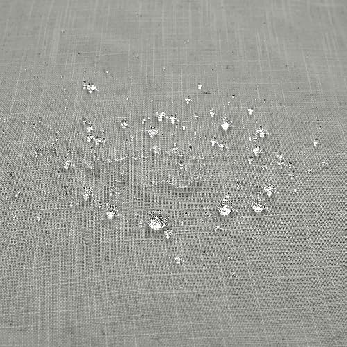 Miniatura 6 de KOUFALL Cortina de ducha gris de 96 pulgadas, tela de lino natural, cortinas de ducha extra largas de gran tamaño para baño con ganchos, 72 x 96