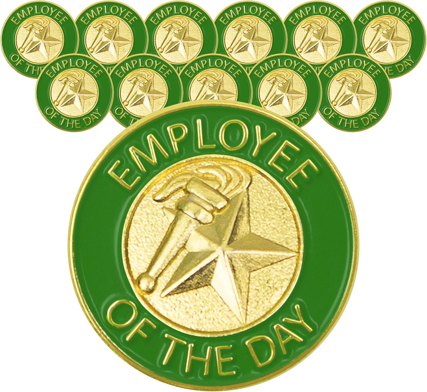 SHOP AWARDS AND GIFTS Gold Finish Enameled Employee Lapel Pin, Staff Appreciation Recognition Award Gifts