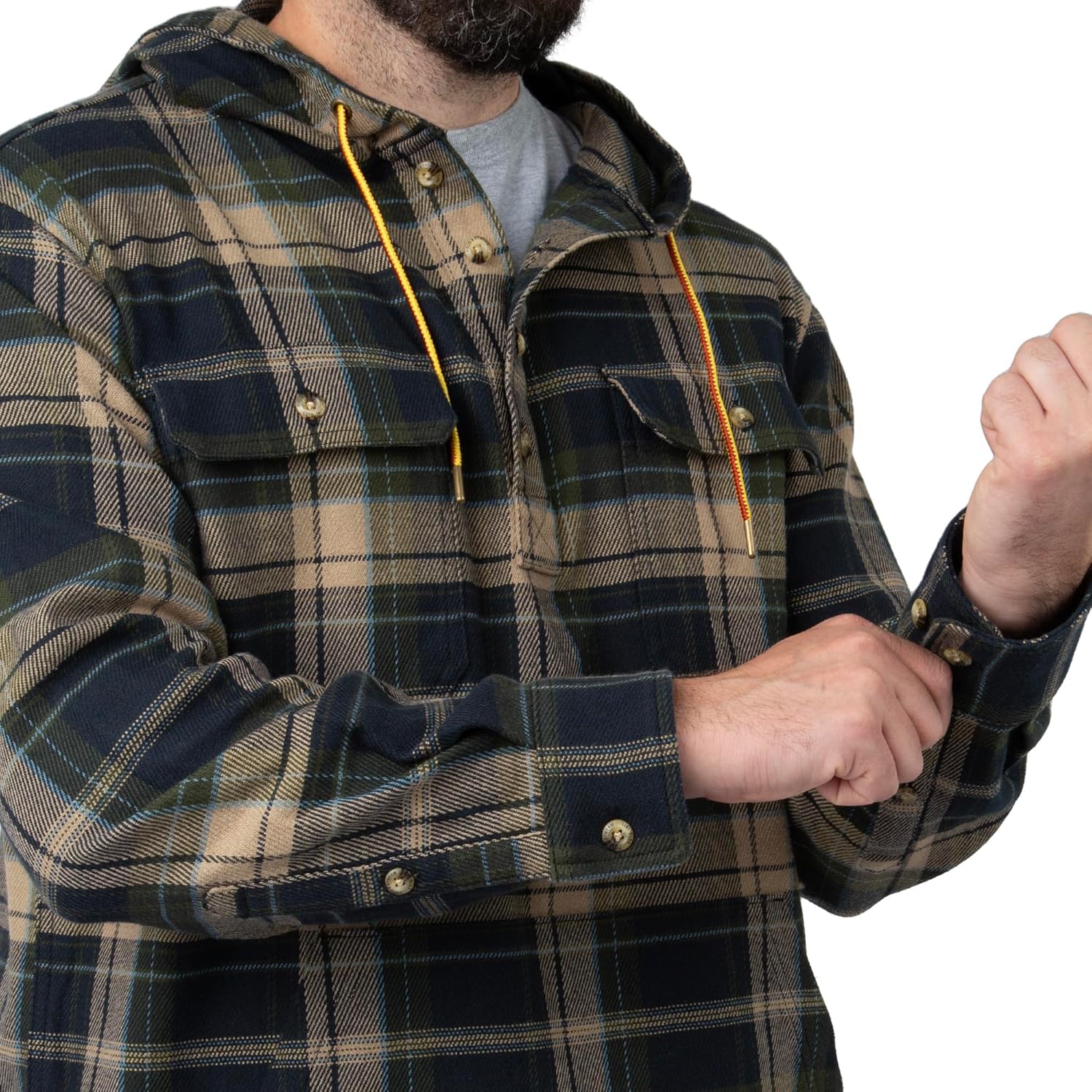 Field & Stream Mens Raghorn Flannel Hoodie - Image 4