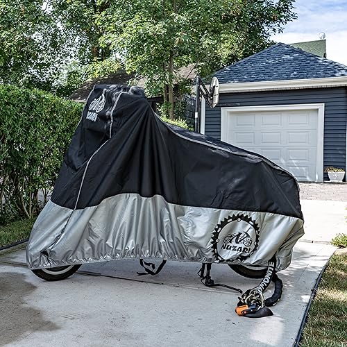 Miniatura 8 de Funda premium resistente al clima, poliéster resistente al agua cprotector y escudo resistente al calor. La cubierta de motocicleta tiene tela