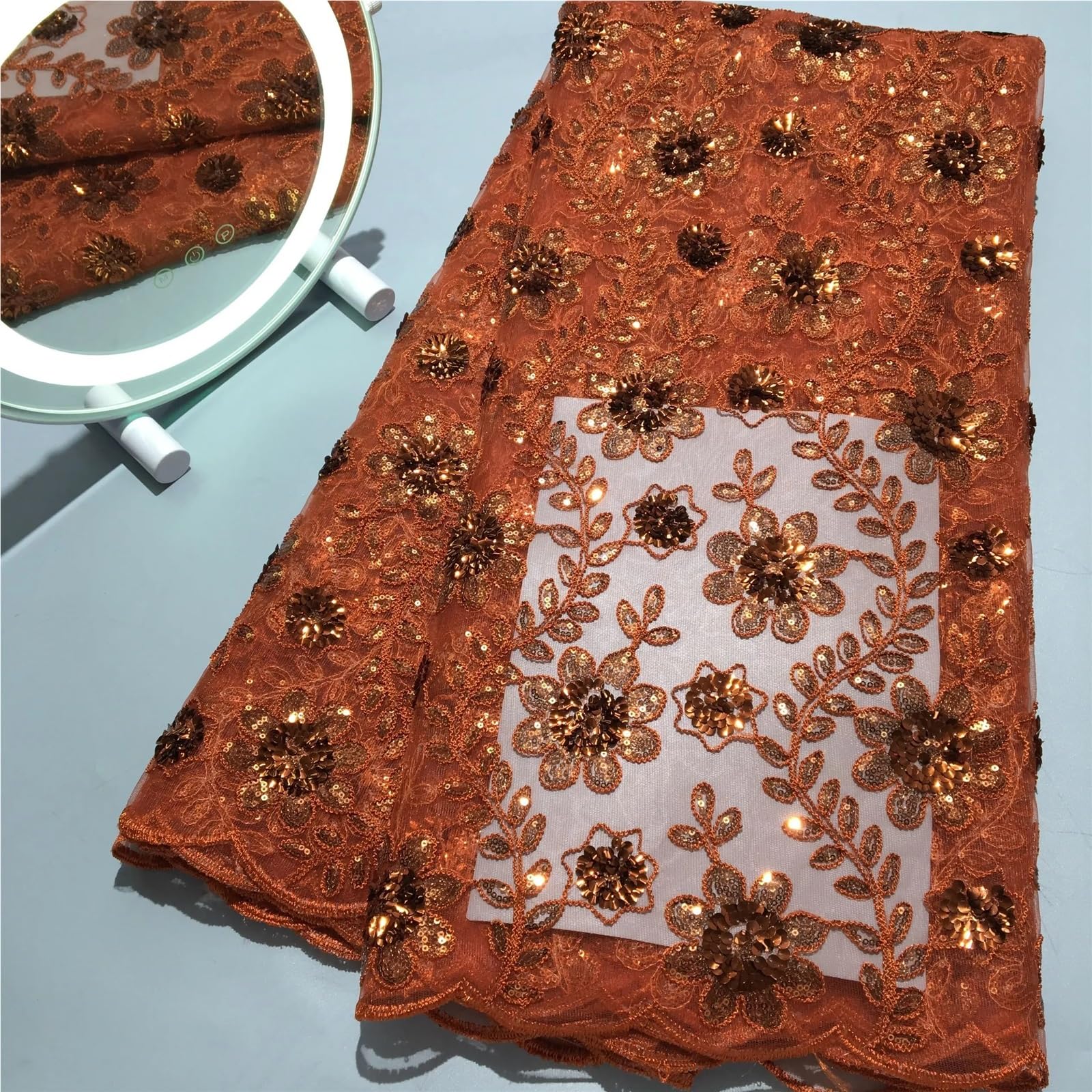 Tessuto di tulle della maglia del ricamo del tessuto del merletto delle paillettes del tessuto del vestito da cerimonia