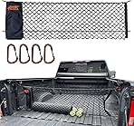 Envelope Cargo Net for GMC Sierra & Chevy Silverado - Fits 2013-2025 - Upgraded 5mm Bungee - Integrated Storage Bag - Heavy Duty Carabiners - Designed in USA - 18