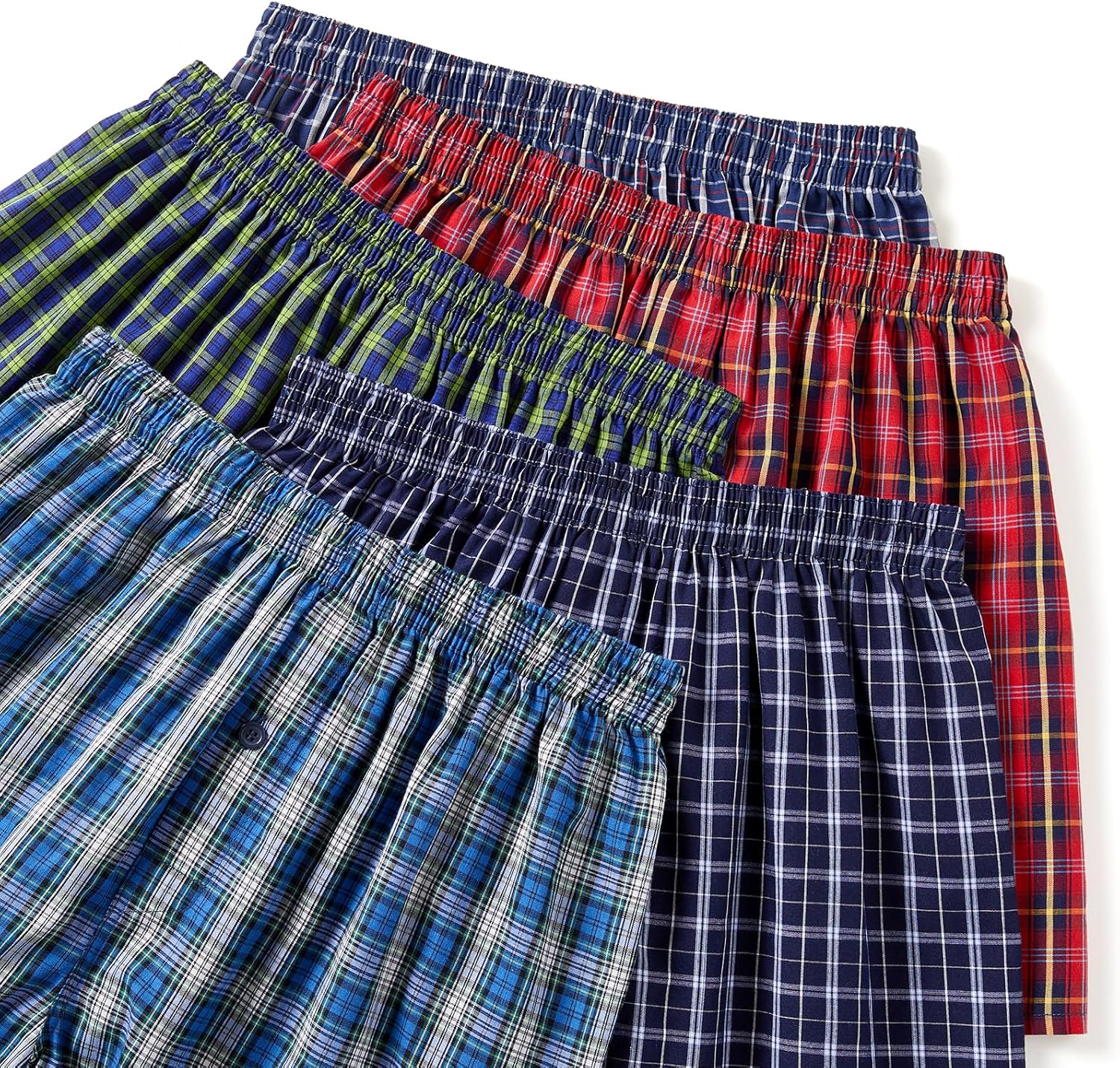 JupiterSecret Men's 100% Cotton Boxer Shorts, Men's Classic Fit Woven Underwear, 5 Pack / 10 Pack - Image 4