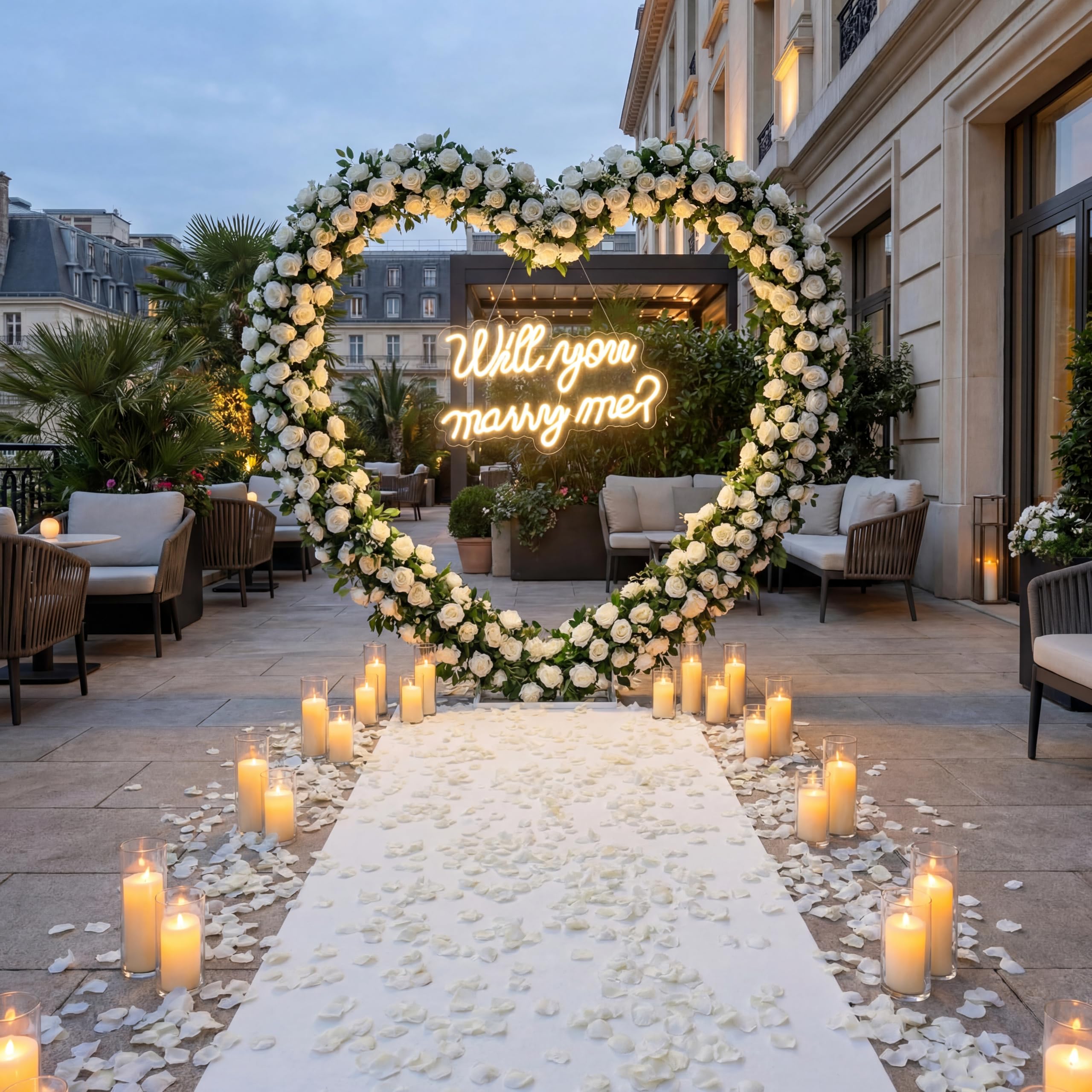 Arche en métal Breling avec inscription Will You Marry Me