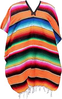 Amazon.com: Authentic Heavy Mexican Ponchos Sarapes Adult