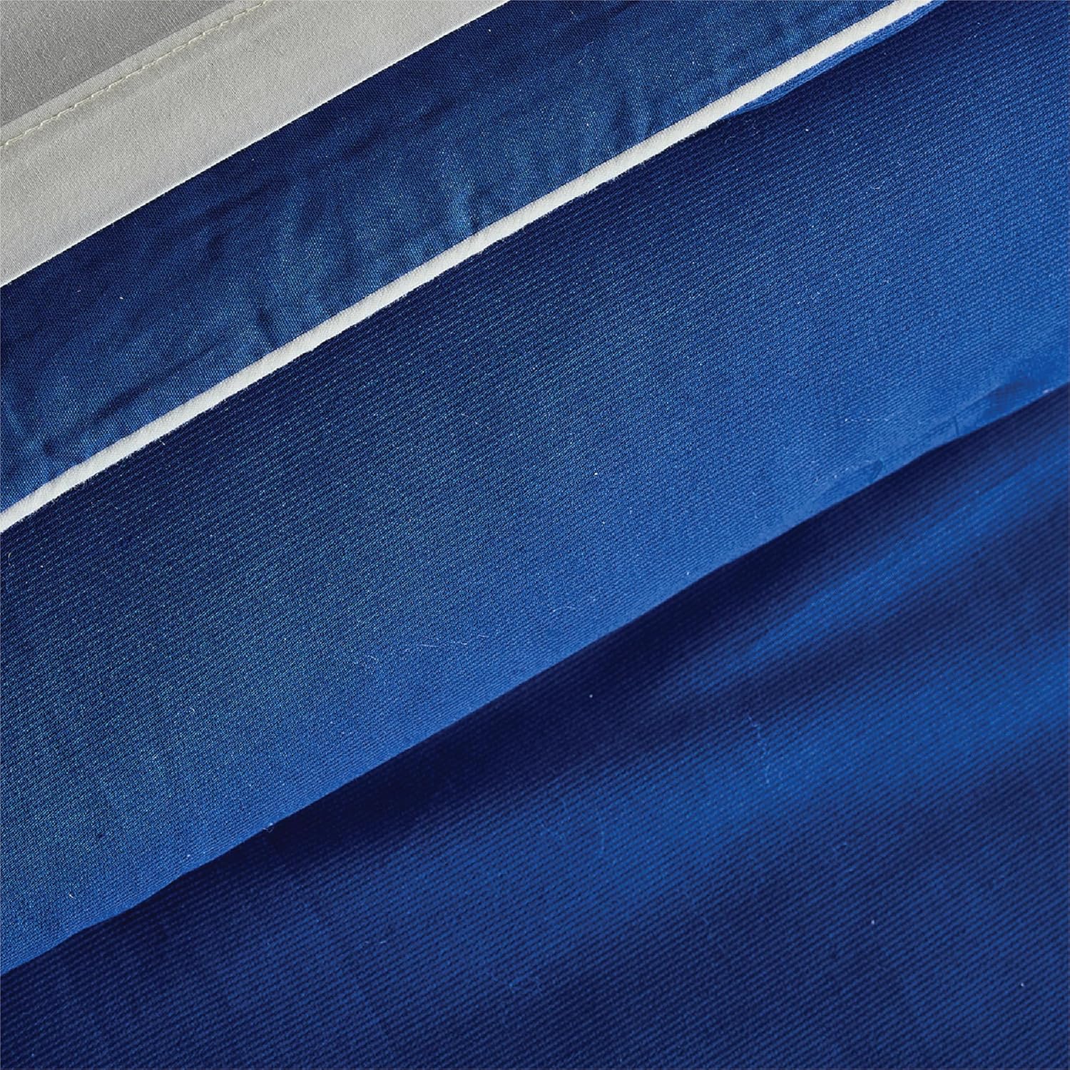 Lacoste Tiebreak Comforter Set – 100% Brushed Cotton Twill 215 Thread Count, Ribbed Ottoman Weave, Textured Dobby Finish, Down-Alternative All-Season Warmth, Oeko-TEX Certified, Surf Blue, Full/Queen