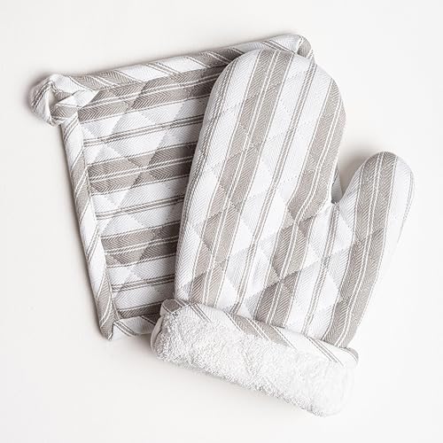 Miniatura 52 de Juego de guantes de horno y agarraderas – Guantes duraderos resistentes al calor – Manoplas gruesas para cocina – Adecuado para cocinar, hornear