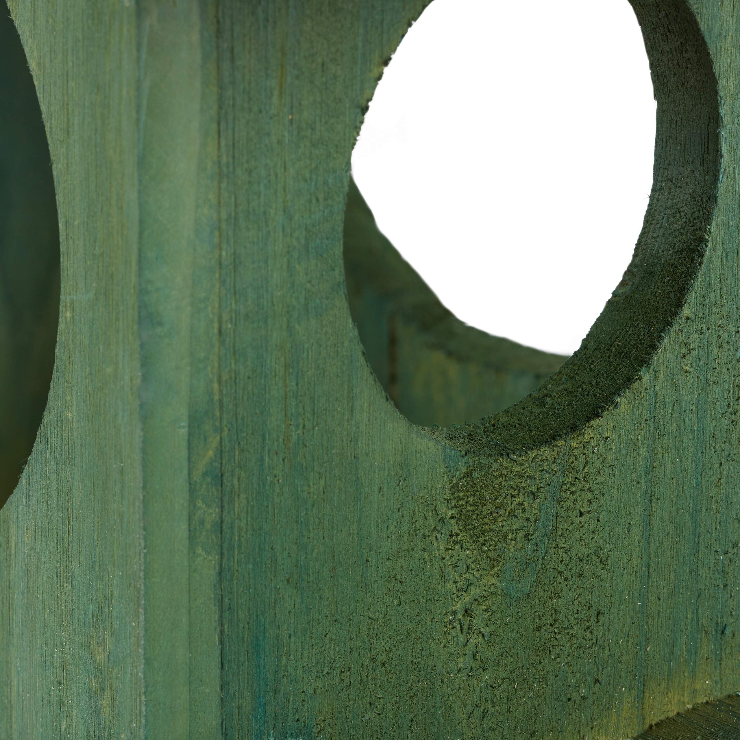 Relaxdays, 5 x 14 x 25 cm Comedero Ardillas para Colgar, Madera de Abeto, Verde Oscuro, 17