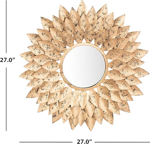 Miniatura 4 de Safavieh Home Collection Lana Espejo Redondo Dorado Sunburst de 27 pulgadas