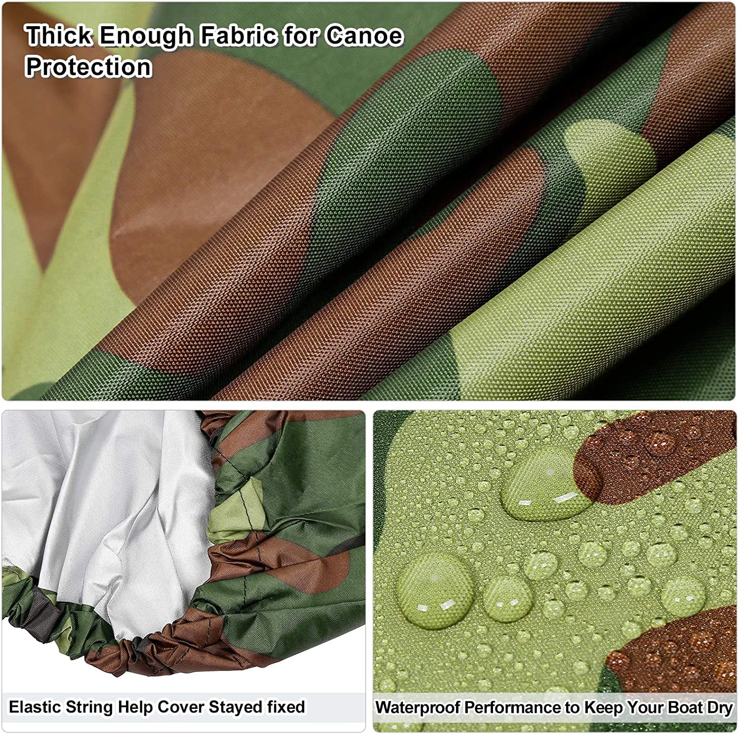 PD22733-CANOE.Housse pour canoë kayak. couleur camouflage.couverture professionnelle imperméable