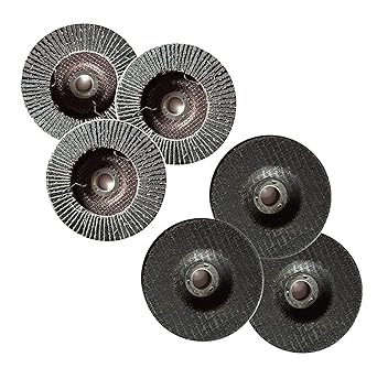 A TO Z Glass Semi Polishing Wheel Set of 6 (3 Grinding and 3 polishing flap wheel)
