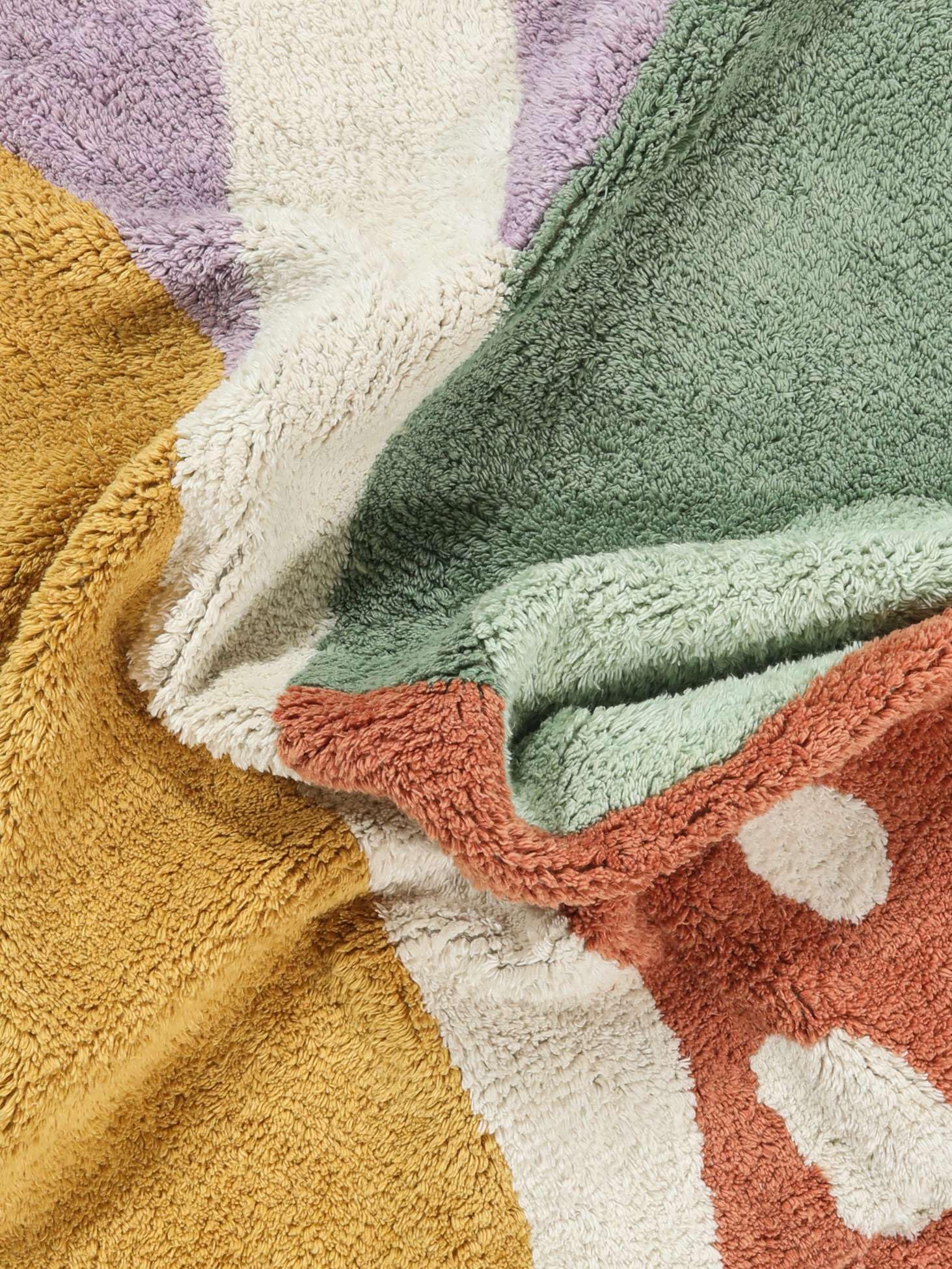 RugVista Oceana Alfombrilla de baño, Redondo, Ø 90 cm, Multicolore