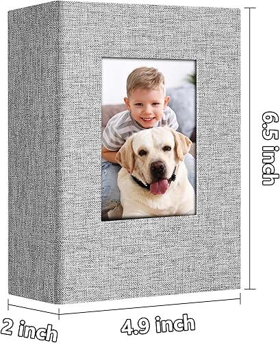 Miniatura 2 de Yopih Álbum de fotos de 4 x 6 pulgadas, 100 bolsillos, con cubierta de lino, álbumes de fotos para familia, boda, bebé, libro de fotos con capacidad
