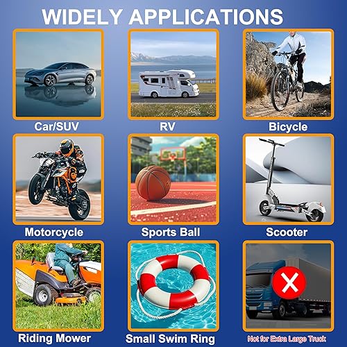 Miniatura 3 de Amooca Inflador de neumáticos, inflado automático inteligente y rápido de 150 PSI 20000 mAh, bomba de aire inalámbrica con luz de emergencia para