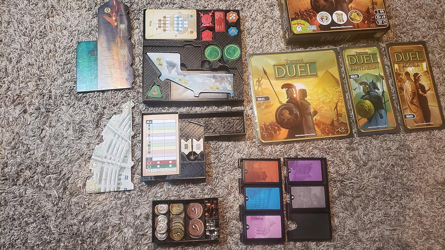 Insert for 7 Wonders Duel +Expansions (Pantheon and Agora)
