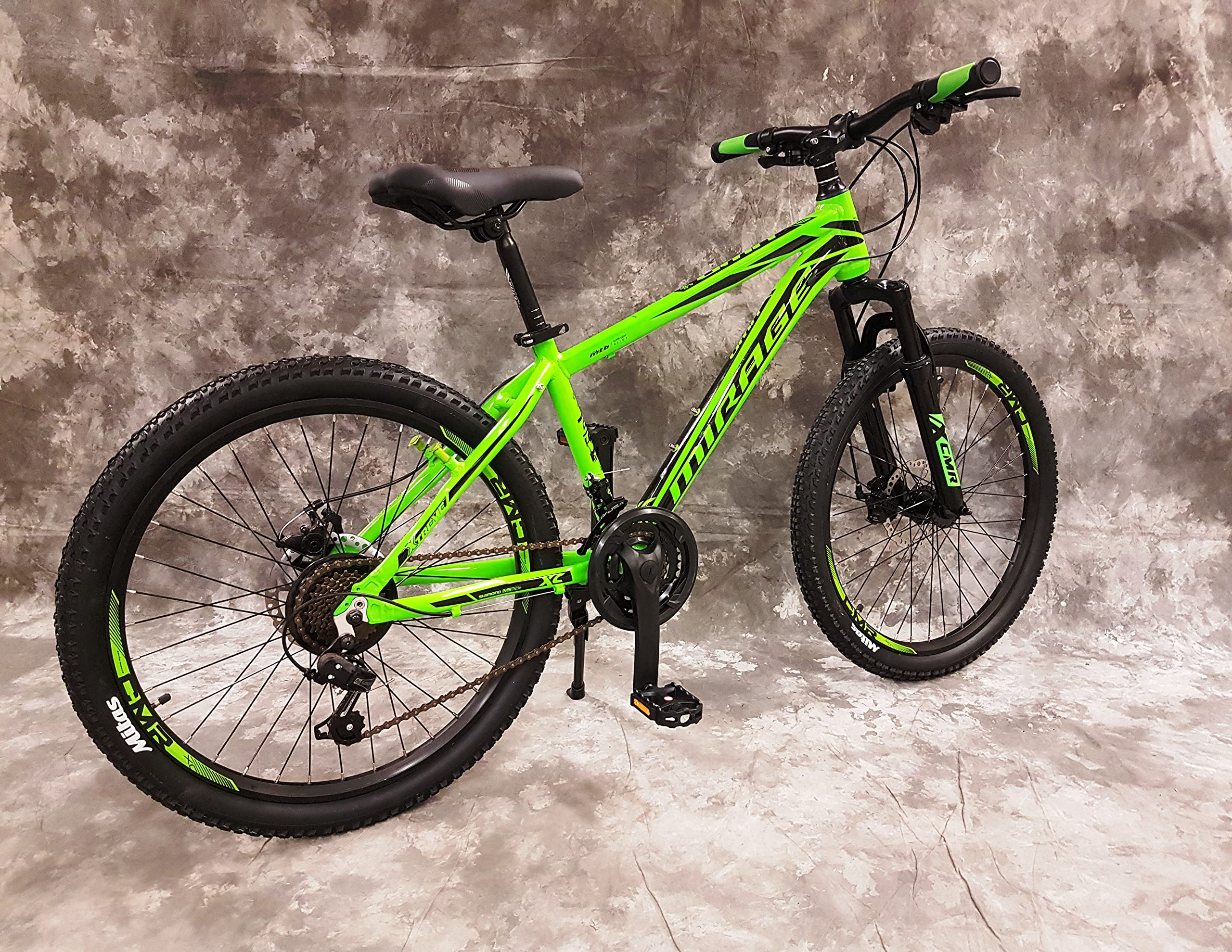 Generisch 26" ALU MTB Mirage 21-Gang SCHALTUNG Scheibenbremse 2667-GRÜN AB 148 cm GRÖSSE