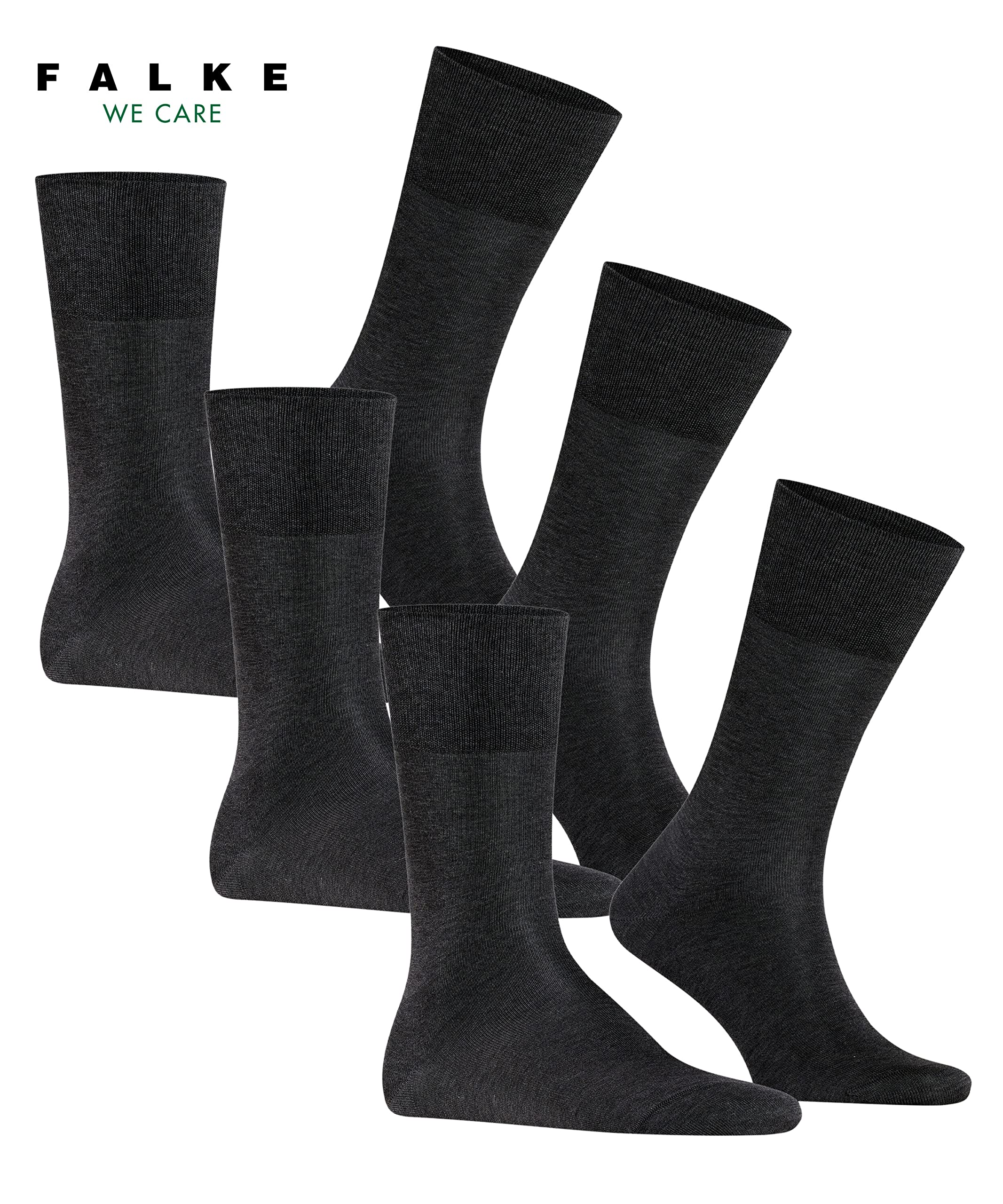 FALKE Herren Tiago 3-Pack Socken atmungsaktive nachhaltige biologische Fil d´Écosse Baumwolle leichter Glanz flache Naht druckfreie Fußspitze fein einfarbig dünn Multipack 3 Paar