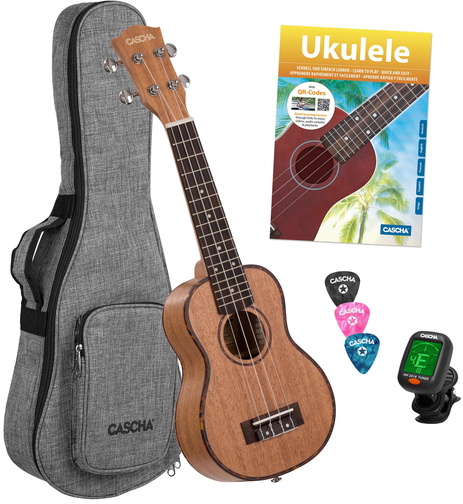 Cascha Premium Mahogany Soprano Ukulele Soprano