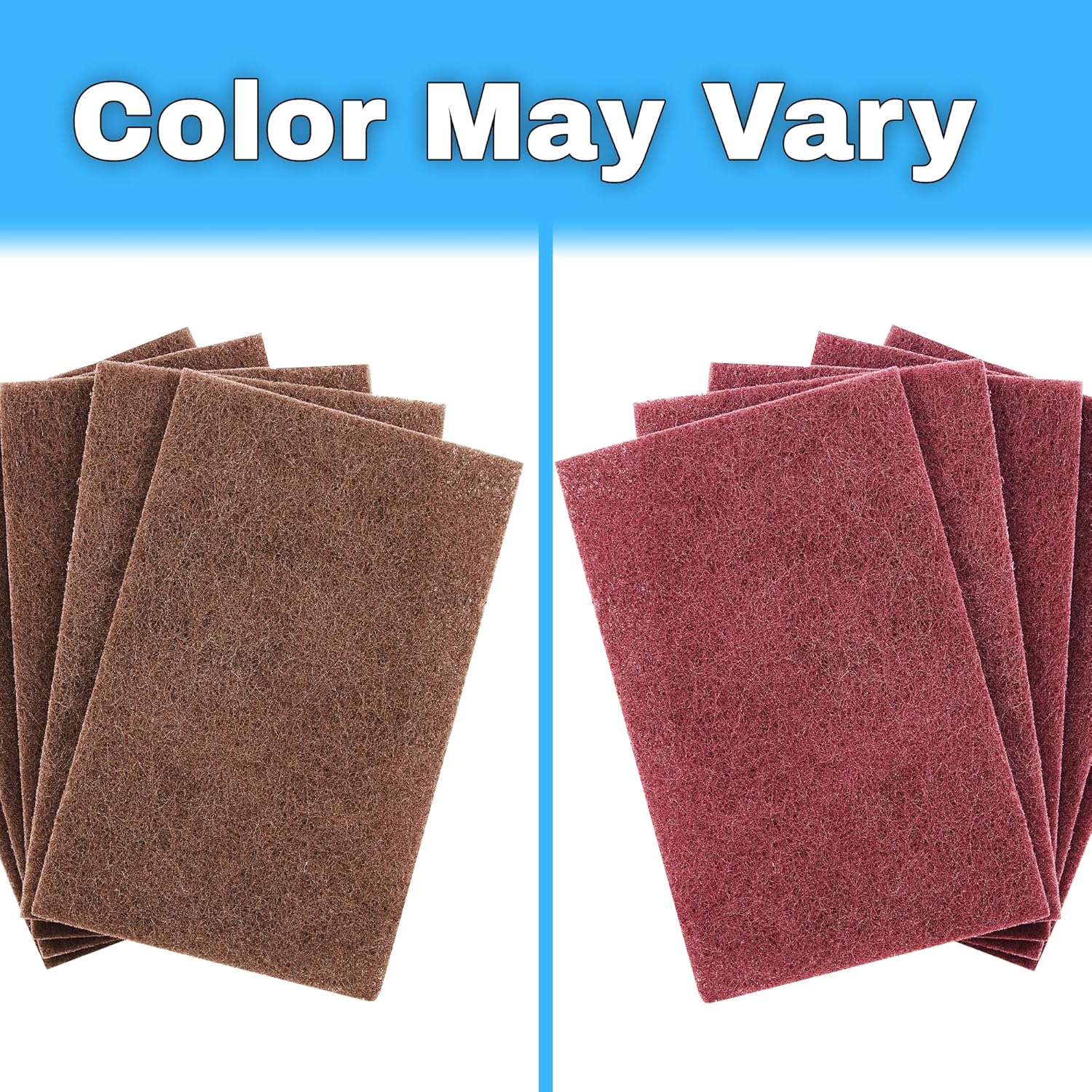 Heavy Duty XL Red Scouring Pads. 6x9 in 20 Pack of Scrubber Tools for Cleaning Stainless Steel Pots, Pans, Grills and Griddles. Extra Large Pad for Outdoor Use on Railings and Tiles.