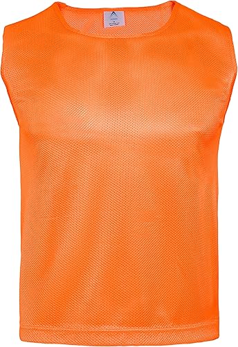 Miniatura 6 de Conjunto de 12 chalecos de escaramuza playera para prácticas de equipos con bolsa para llevarlas gratuita. tallas para niños, jóvenes, adultos y