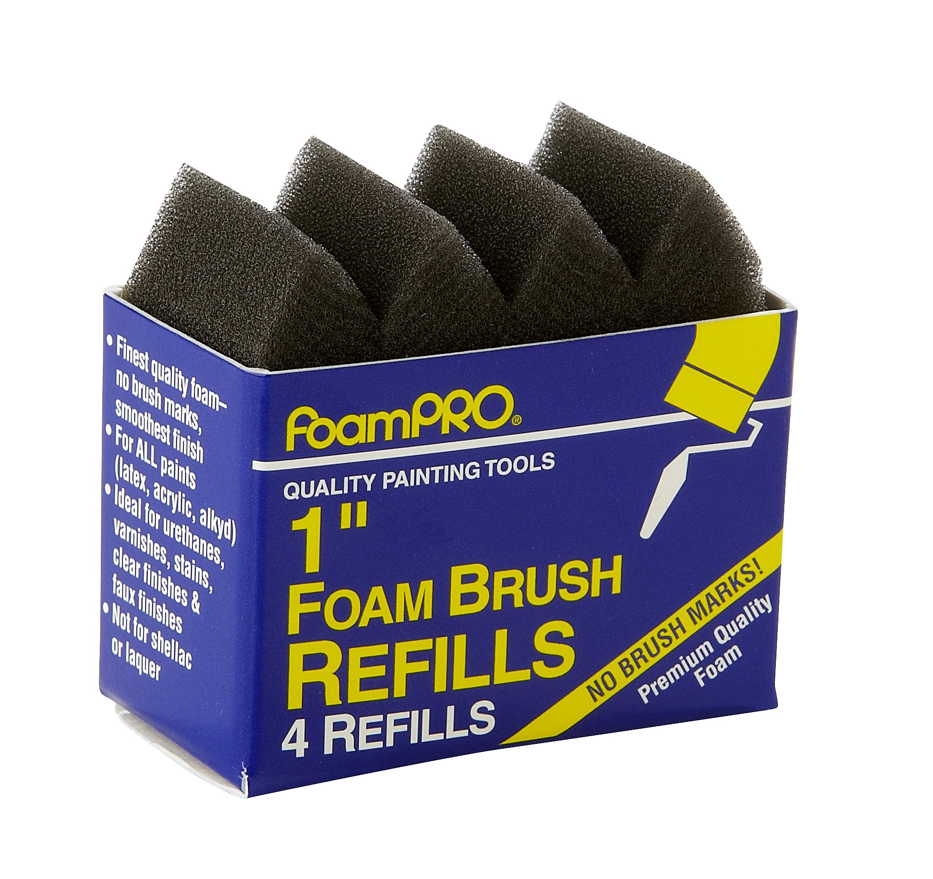 Foampro 671-04 Foam Paint Brush Refills, 1 Inch