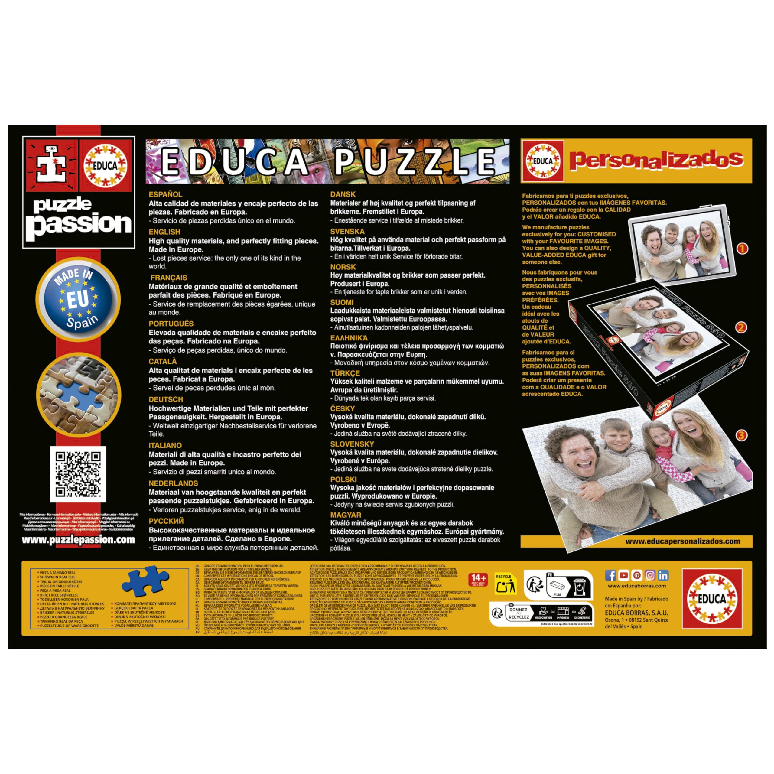 Educa - Puzzle di 4000 pezzi per adulti | Canae di Cana, Paolo Veronese. Misura: 136 x 96 cm. Include un servizio perduto per lo stock. Raccomandato da 4 5 6 anni (19949)