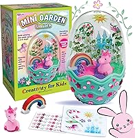 Creativity for Kids Magical Unicorn Mini Garden Terrarium Kit - Grow Chia Seeds, Unicorn Crafts & Stickers for Girls Ages 6+