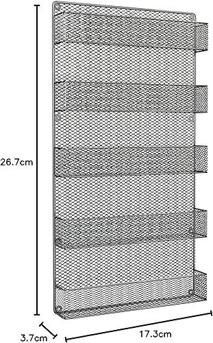 Miniatura 11 de Organizador de estante para especias  Estilo de alambre rústico - Gran espacio de almacenamiento para despensas, armario y cocina - 5 estantes