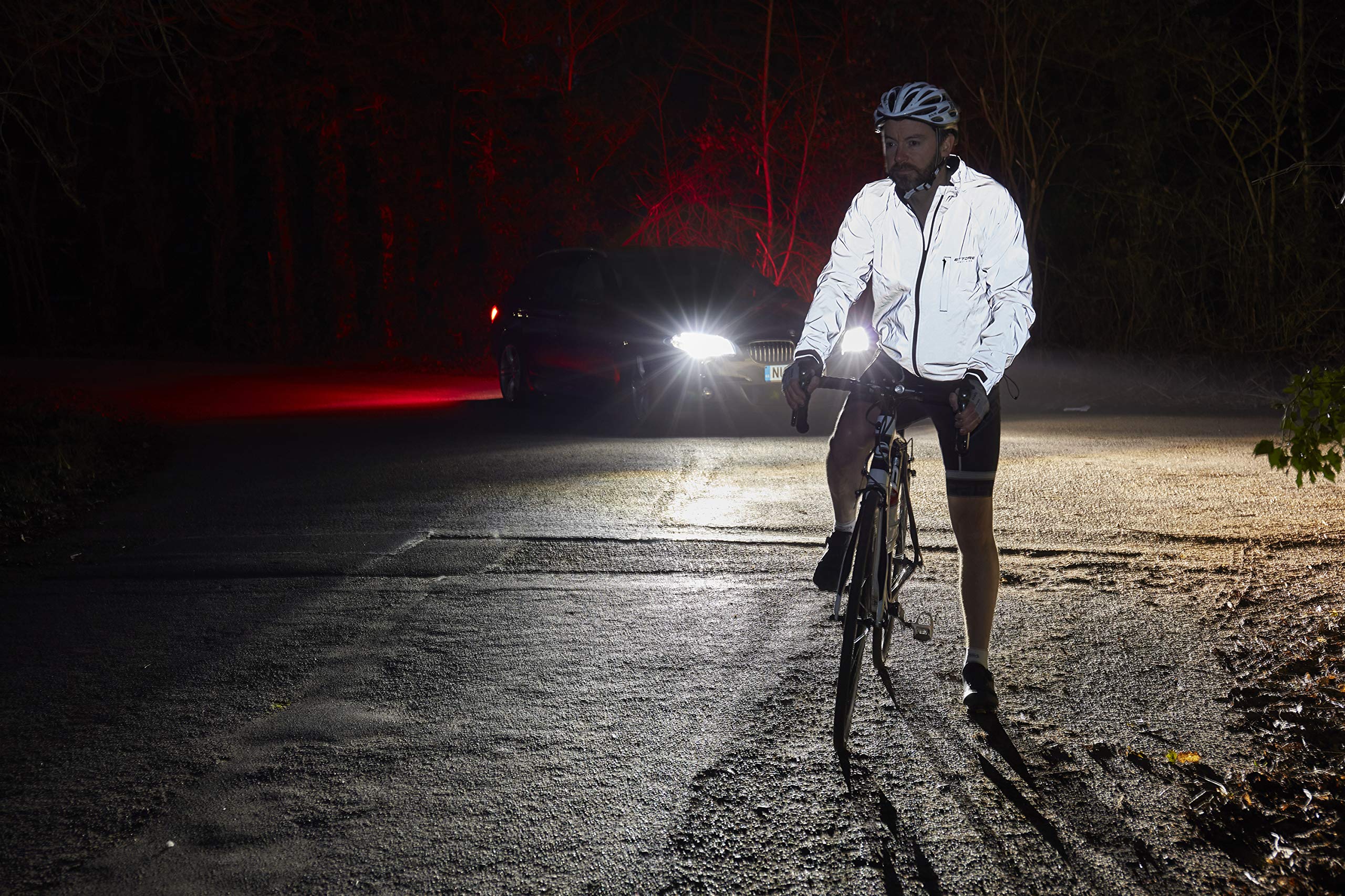 Ettore Veste De Vélo De Couleur Argent Pour Homme Aérée Étanche Haute Visibilité Et Réfléchissante - Night Glow