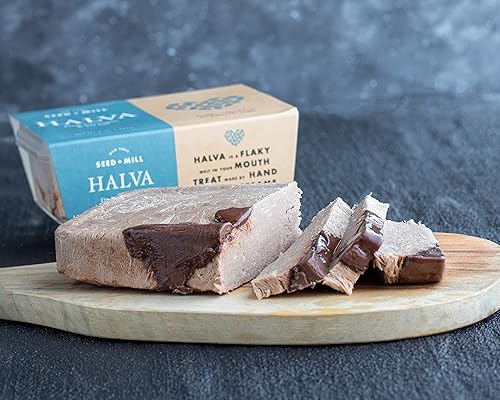 Vista 31 de Seed + Mill - Halva - Pistacho - Vegano, Kosher, sin gluten - Disfruta de este dulce suave y dulce hecho de pasta de sésamo y pistachos - Ideal