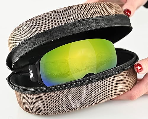 Miniatura 7 de Home-X Caso para gafas deportivas, Estuche para gafas de seguridad, Estuche rígido con cremallera, 8 pulgadas de largo x 4  pulgadas de ancho x 4