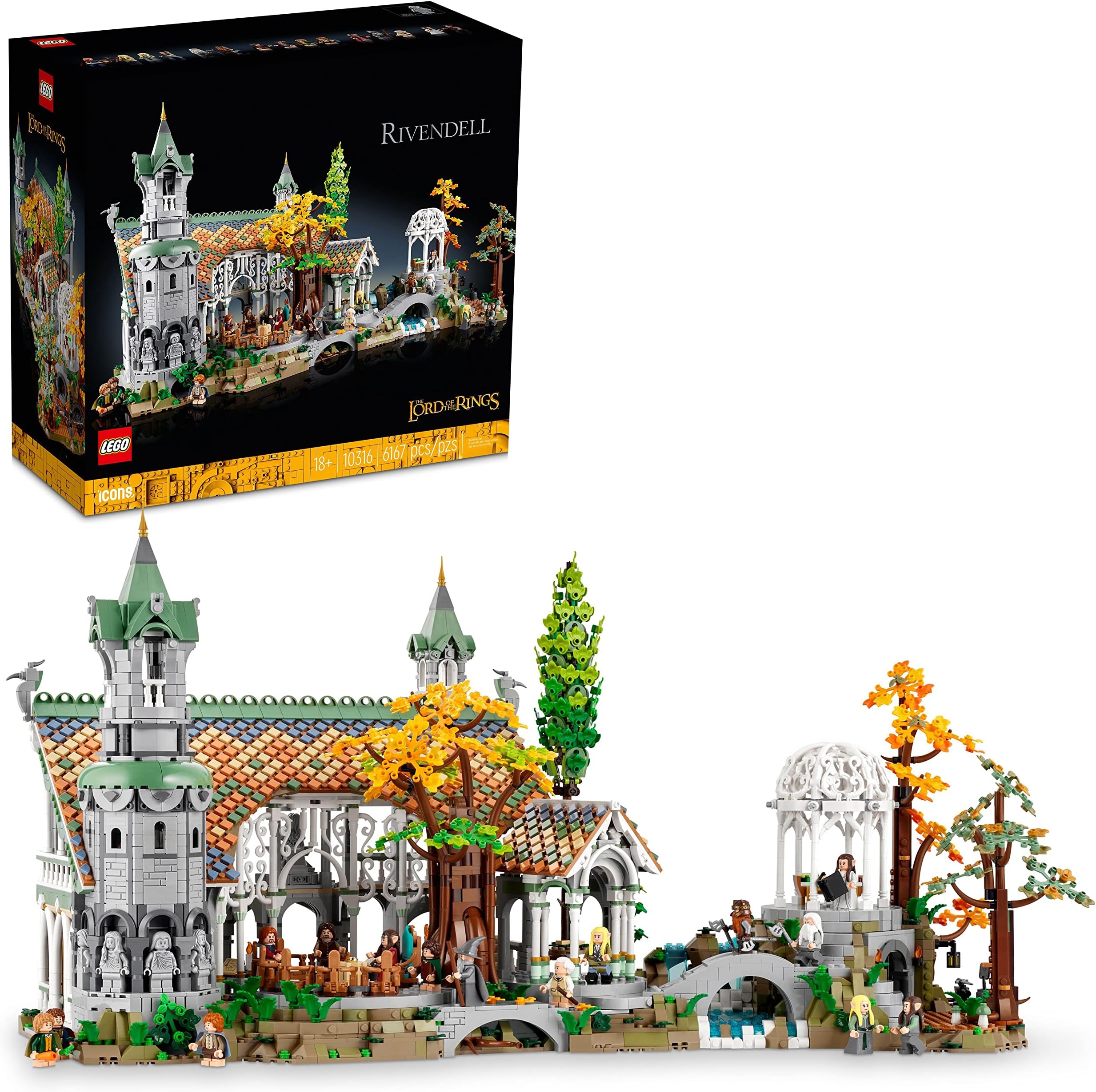 Icons The Lord of The Rings: Rivendell Building Set for Adults, Ages 18+ - LOTR Bedroom or Home Decor - Gift for Men & Women - 10316