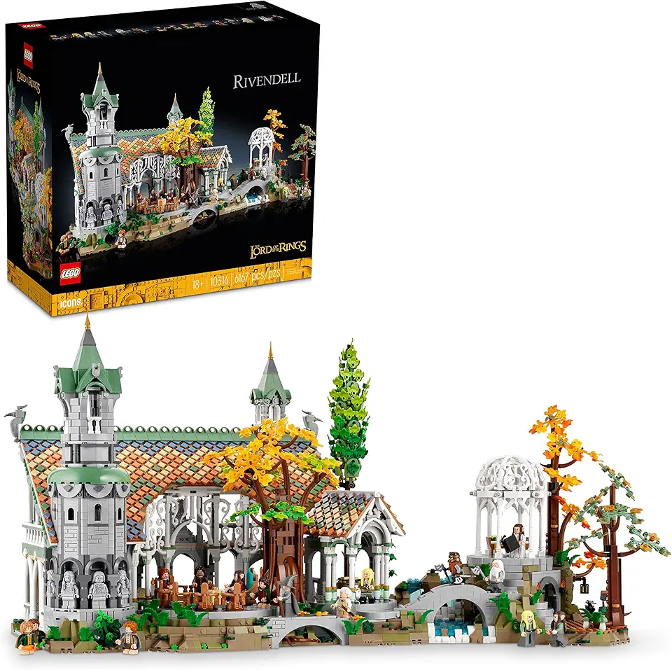 LEGO Icons The Lord of The Rings: Rivendell Building Set for Adults, Ages 18+ - LOTR Bedroom or Home Decor - Gift for Men &amp; Women - 10316