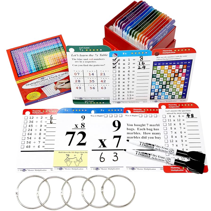 amazon-com-think2master-multiplication-flash-cards-215-laminated-premium-flashcards-all-0-12-x-facts-learn-more-bonus-2-dry-erase-markers-5-rings-designed-by-a-teacher-to-improve-test-scores-toys-games for Double Sided Printable 130 Free Printable Multiplication Flash Cards Pdf Amazon.com: Think2Master Multiplication Flash Cards. 215 Laminated Premium Flashcards (All 0-12 X Facts)| Learn More| Bonus: 2 Dry Erase Markers & 5 Rings. | Designed by A Teacher to Improve Test Scores : Toys & Games for Double Sided Printable 130 Free Printable Multiplication Flash Cards Pdf