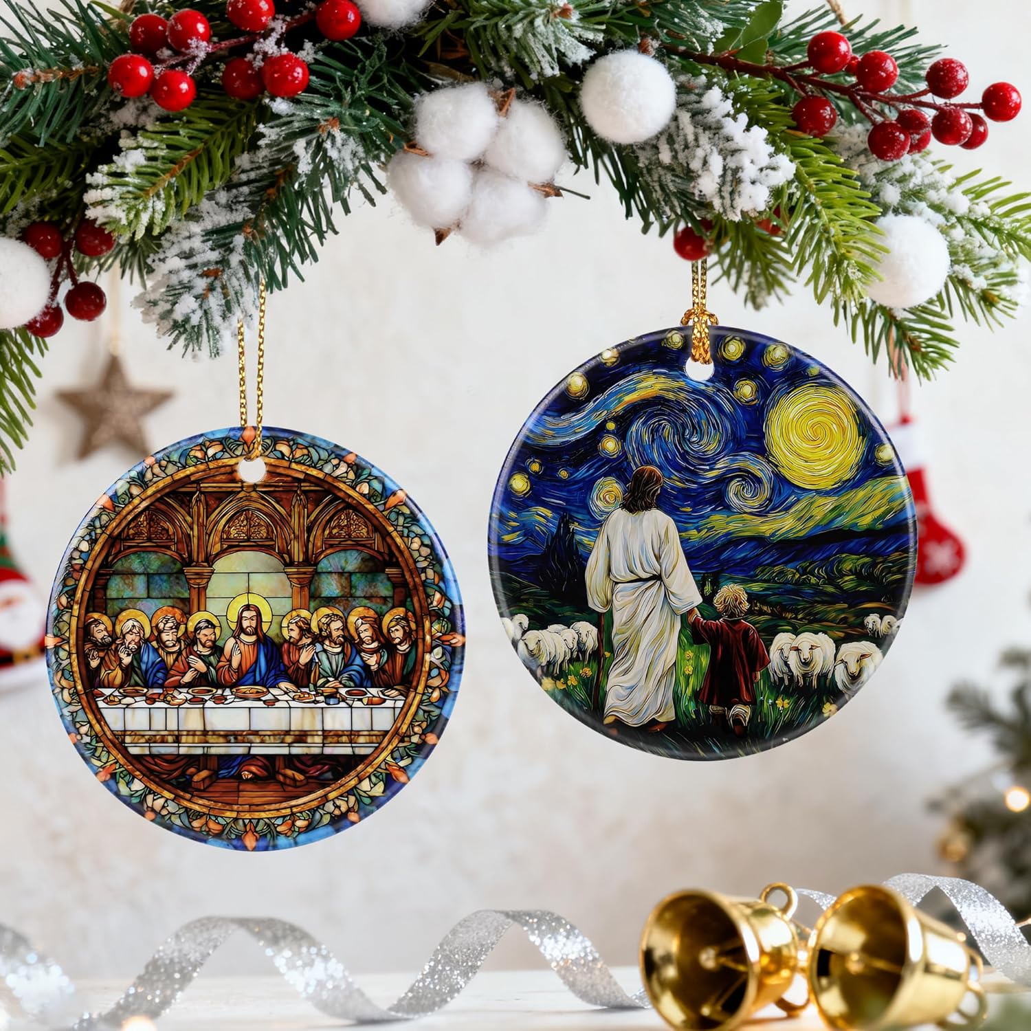 The Last Supper Ornament | Christmas Ornaments, Christmas Tree Decorations, Holiday Hanging Decor, Christian Decor | Religious Gift, Christian Gift | Gifts for Easter, Gifts for Baptism/Confirmation - Image 4
