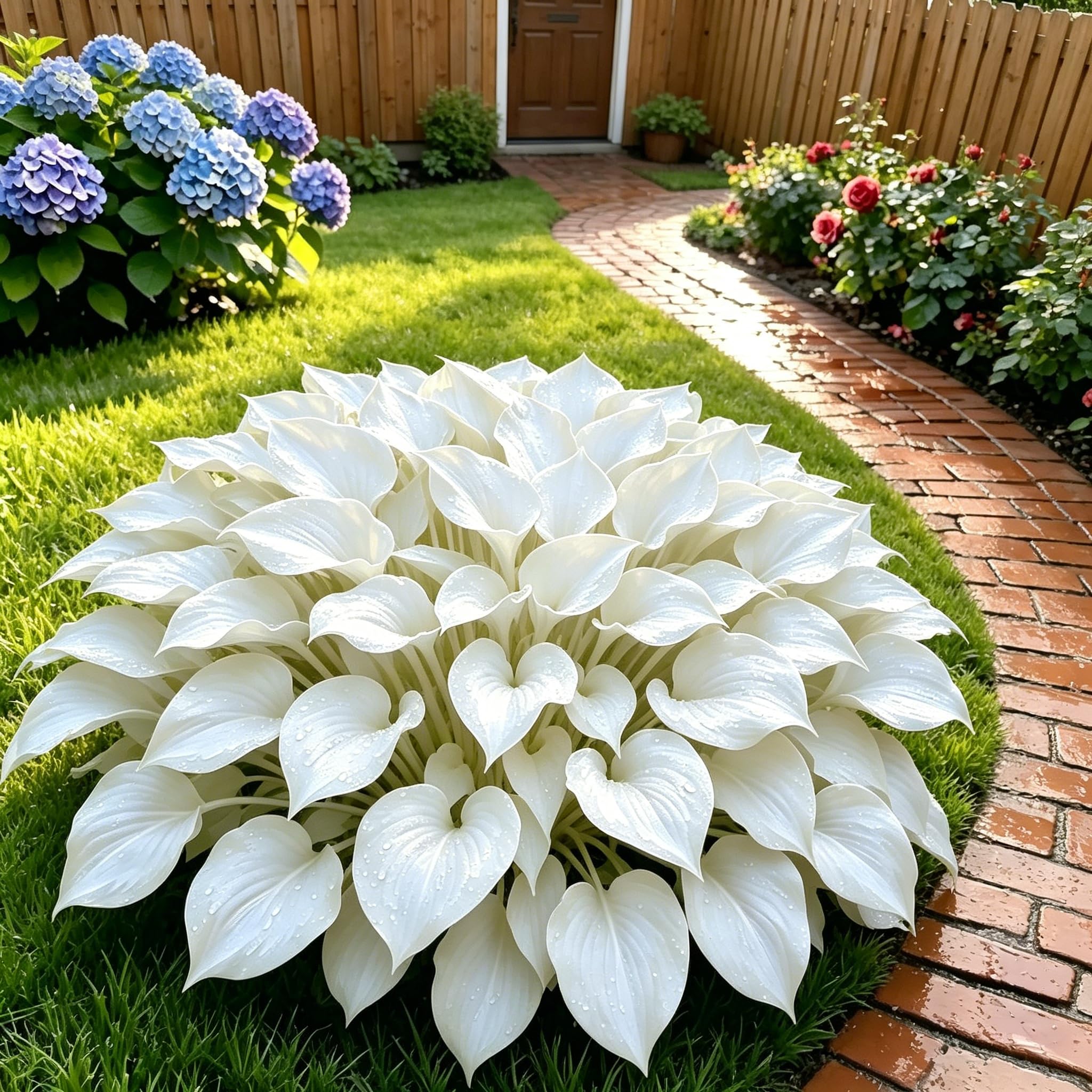 Hosta Seeds/Potted/Plants/Rhizome/Ornamental/Resistant/Bedding/Gorgeous-500pcs-white