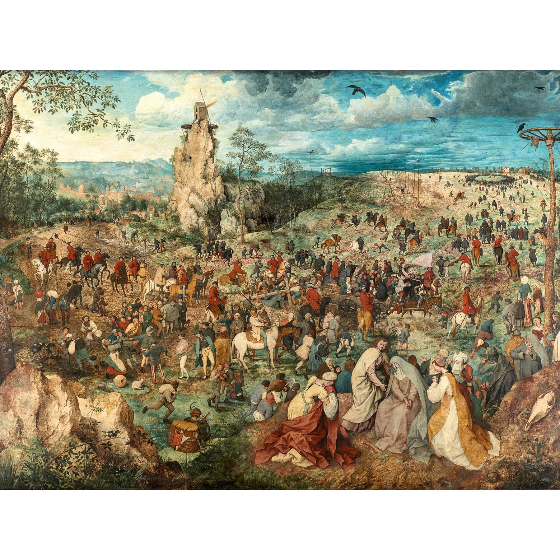 Artery8 Pieter Bruegel Procession Calvary Christ Cross Painting Large Wall Art Poster Print Thick Paper 18X24 Inch