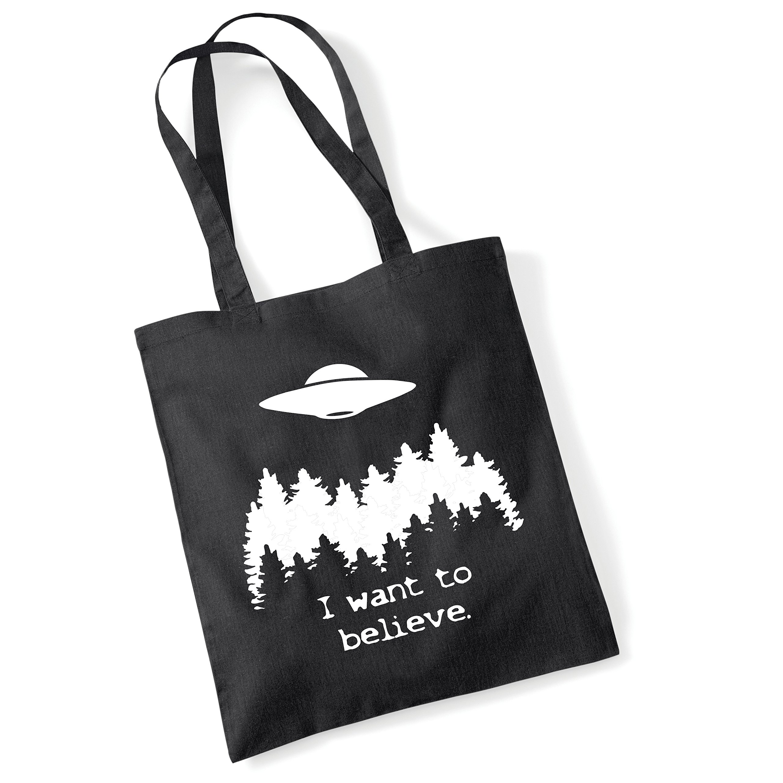 SMARTYPANTS I Want to Believe. X-Files TV Aliens UFO Inspired Tote Bag