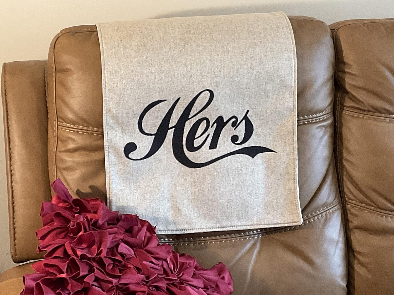 Headrest Covers for recliners Furniture slipcovers Furniture Protector headrest for Sofa Cover Theater Chairs Office Chairs Chair Pads Perfect for Gifts Made in USA.17x27By: Bittlemen Co (Her's)