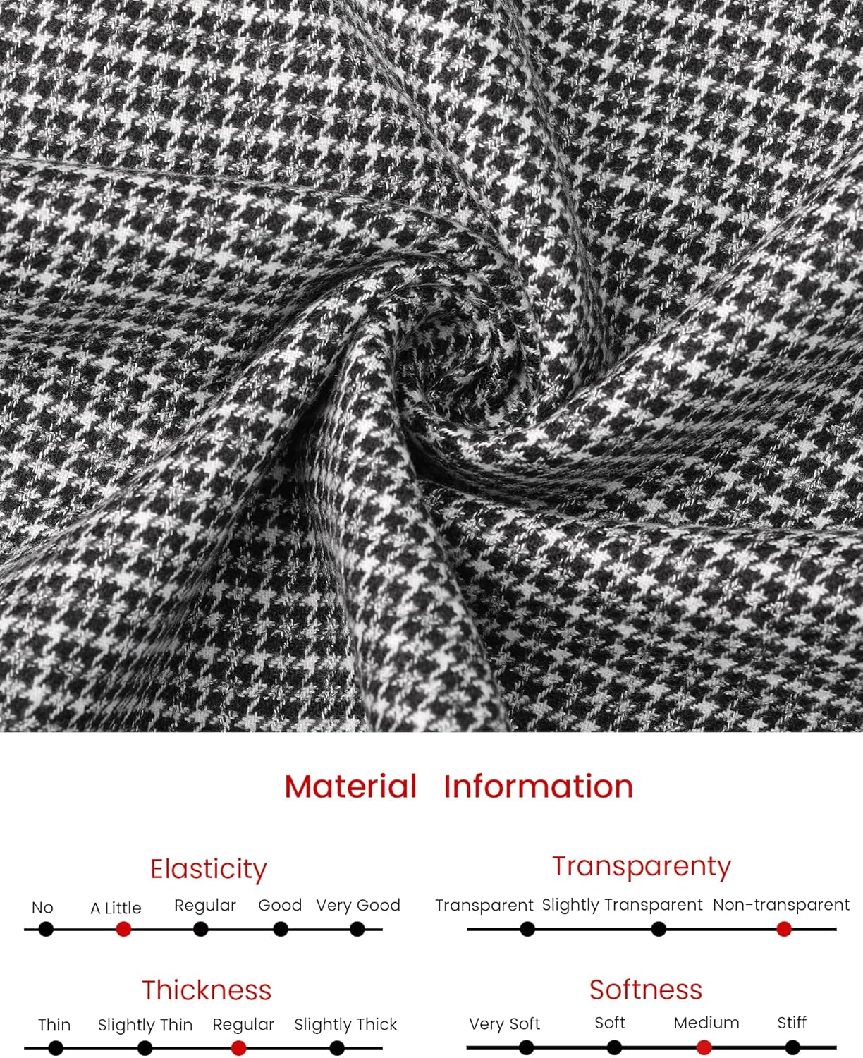 Women's Knee Lenght Skirt Office High Waist Tartan Plaid Skirt