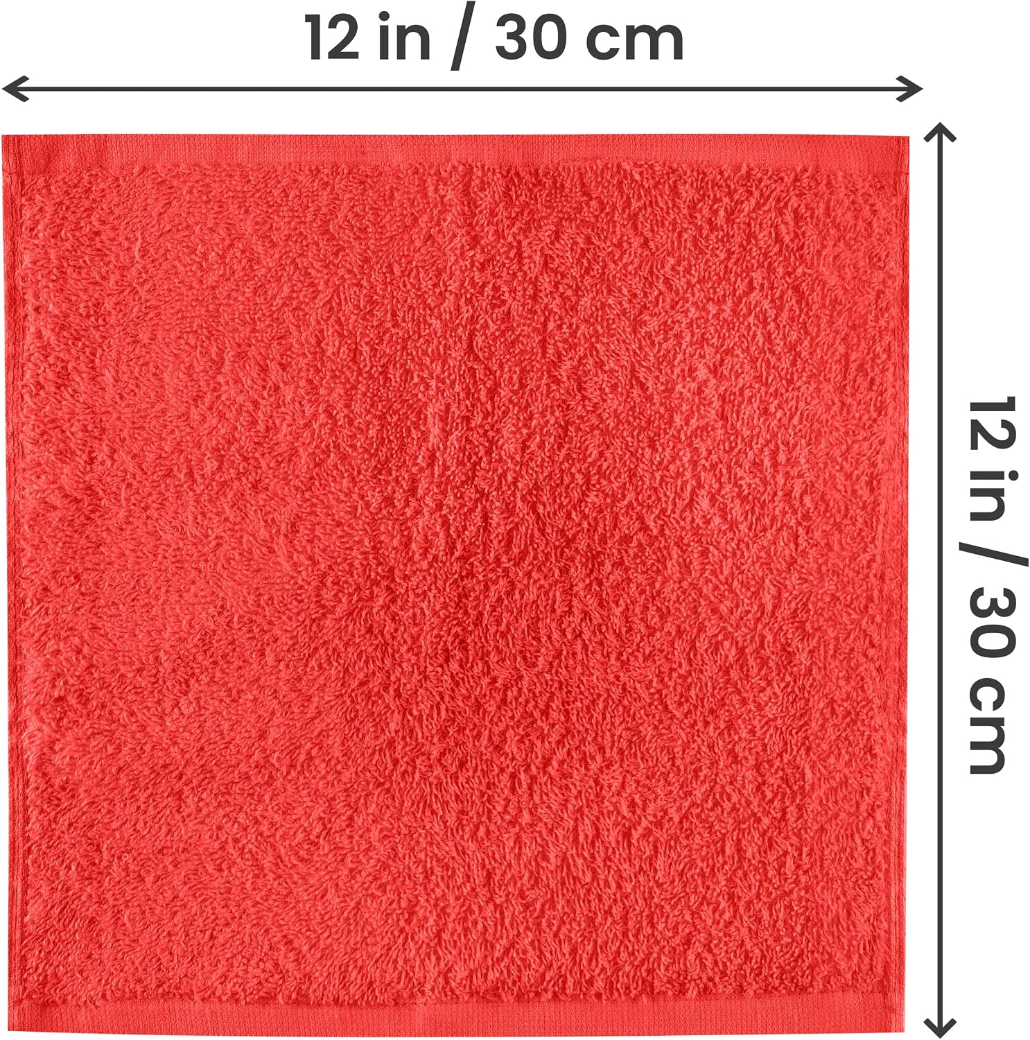 Utopia Towels 24 Pack Cotton Washcloths Set, 100% Ring Spun Cotton, Premium Quality Flannel Face Cloths, Highly Absorbent and Soft Feel Fingertip Towels, Coral thumbnail
